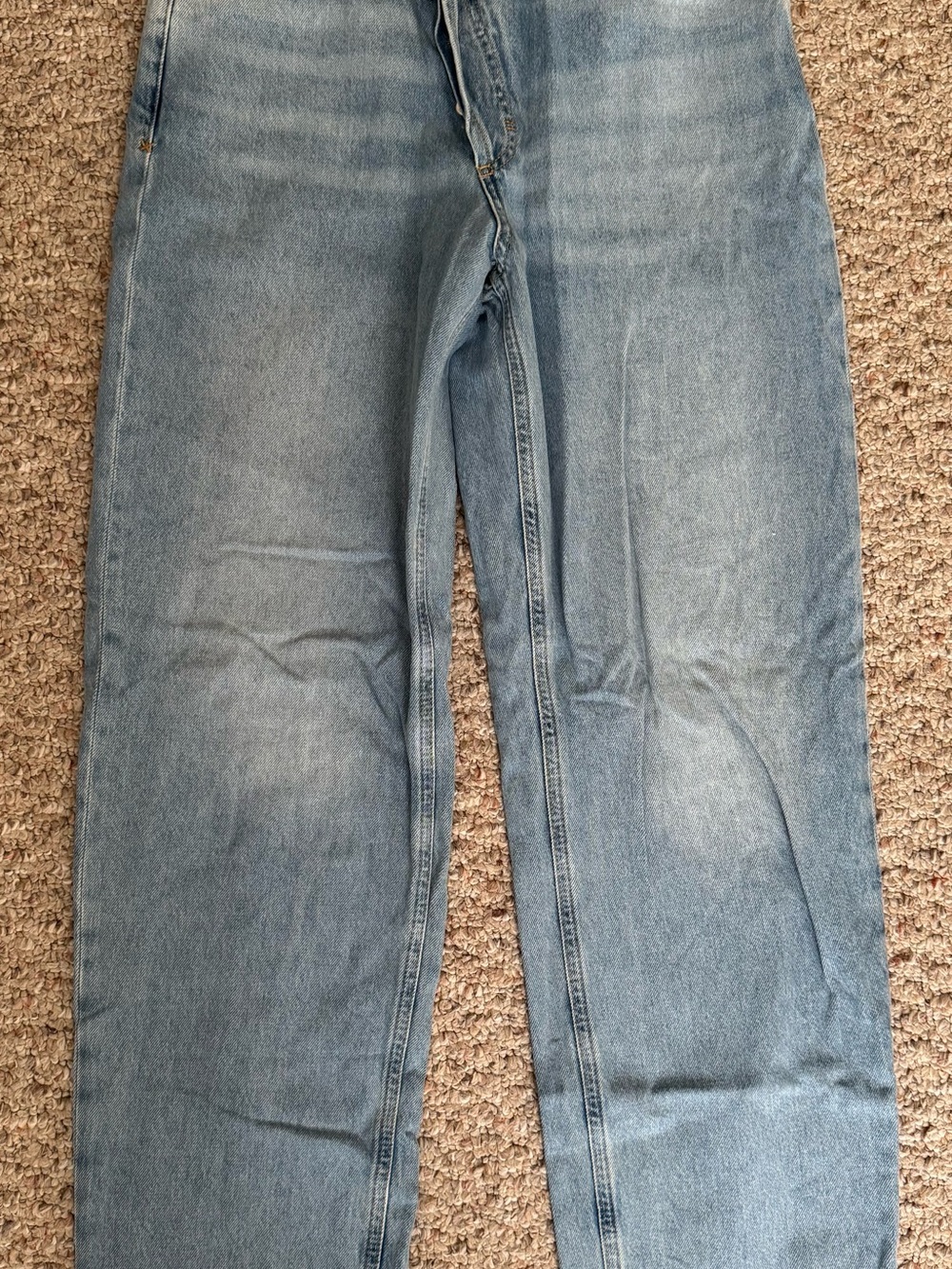 Women's Light Blue Wide-Leg Denim Jeans